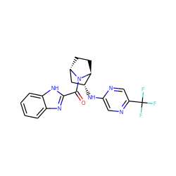 O=C(c1nc2ccccc2[nH]1)N1[C@H]2CC[C@H]1[C@H](Nc1cnc(C(F)(F)F)cn1)C2 ZINC000221041322