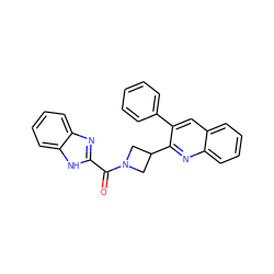 O=C(c1nc2ccccc2[nH]1)N1CC(c2nc3ccccc3cc2-c2ccccc2)C1 ZINC000140106294