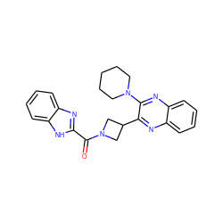 O=C(c1nc2ccccc2[nH]1)N1CC(c2nc3ccccc3nc2N2CCCCC2)C1 ZINC000140127601