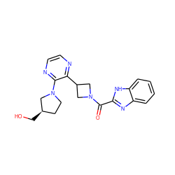 O=C(c1nc2ccccc2[nH]1)N1CC(c2nccnc2N2CC[C@@H](CO)C2)C1 ZINC000143983138