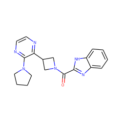 O=C(c1nc2ccccc2[nH]1)N1CC(c2nccnc2N2CCCC2)C1 ZINC000140133411