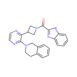 O=C(c1nc2ccccc2[nH]1)N1CC(c2nccnc2N2CCc3ccccc3C2)C1 ZINC000140125933