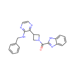 O=C(c1nc2ccccc2[nH]1)N1CC(c2nccnc2NCc2ccccc2)C1 ZINC000140181322