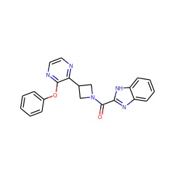 O=C(c1nc2ccccc2[nH]1)N1CC(c2nccnc2Oc2ccccc2)C1 ZINC000140225617