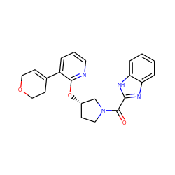 O=C(c1nc2ccccc2[nH]1)N1CC[C@H](Oc2ncccc2C2=CCOCC2)C1 ZINC000096168915