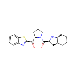 O=C(c1nc2ccccc2s1)[C@@H]1CCCN1C(=O)[C@@H]1C[C@@H]2CCCC[C@@H]2N1 ZINC000003949769