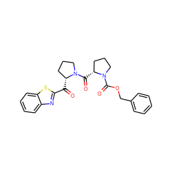 O=C(c1nc2ccccc2s1)[C@@H]1CCCN1C(=O)[C@@H]1CCCN1C(=O)OCc1ccccc1 ZINC000013738821