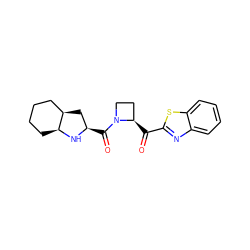 O=C(c1nc2ccccc2s1)[C@@H]1CCN1C(=O)[C@@H]1C[C@@H]2CCCC[C@@H]2N1 ZINC000028397735