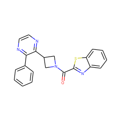 O=C(c1nc2ccccc2s1)N1CC(c2nccnc2-c2ccccc2)C1 ZINC000140179028