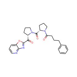 O=C(c1nc2ncccc2o1)[C@@H]1CCCN1C(=O)[C@@H]1CCCN1C(=O)CCCc1ccccc1 ZINC000013738828