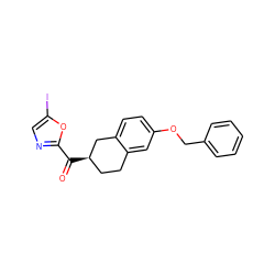 O=C(c1ncc(I)o1)[C@@H]1CCc2cc(OCc3ccccc3)ccc2C1 ZINC000071318093