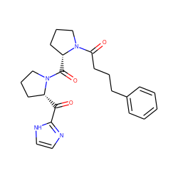 O=C(c1ncc[nH]1)[C@@H]1CCCN1C(=O)[C@@H]1CCCN1C(=O)CCCc1ccccc1 ZINC000013738826