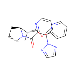 O=C(c1ncccc1-n1nccn1)N1[C@H]2CC[C@H]1[C@H](COc1ccccn1)C2 ZINC000226064231