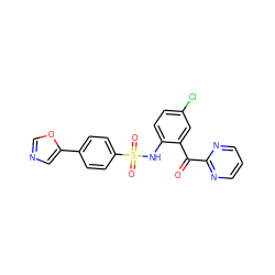 O=C(c1ncccn1)c1cc(Cl)ccc1NS(=O)(=O)c1ccc(-c2cnco2)cc1 ZINC000113625553