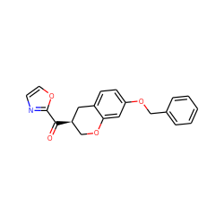 O=C(c1ncco1)[C@@H]1COc2cc(OCc3ccccc3)ccc2C1 ZINC000169336435