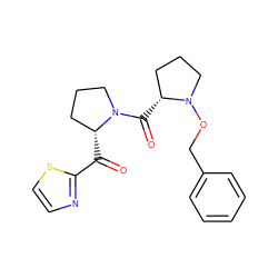 O=C(c1nccs1)[C@@H]1CCCN1C(=O)[C@@H]1CCCN1OCc1ccccc1 ZINC000029125587