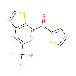 O=C(c1nccs1)c1nc(C(F)(F)F)nc2ccsc12 ZINC000029050130