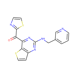 O=C(c1nccs1)c1nc(NCc2cccnc2)nc2ccsc12 ZINC000049124713