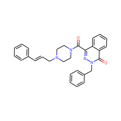 O=C(c1nn(Cc2ccccc2)c(=O)c2ccccc12)N1CCN(C/C=C/c2ccccc2)CC1 ZINC000023508286