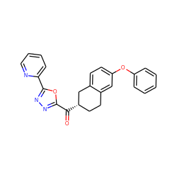 O=C(c1nnc(-c2ccccn2)o1)[C@H]1CCc2cc(Oc3ccccc3)ccc2C1 ZINC000071316270