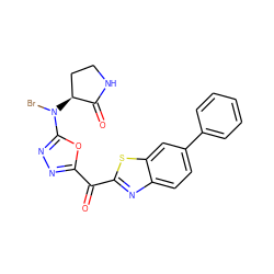 O=C(c1nnc(N(Br)[C@H]2CCNC2=O)o1)c1nc2ccc(-c3ccccc3)cc2s1 ZINC001772621043