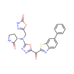 O=C(c1nnc(N(Cc2n[nH]c(=O)o2)[C@H]2CCNC2=O)o1)c1nc2ccc(-c3ccccc3)cc2s1 ZINC001772619013