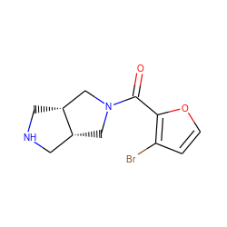 O=C(c1occc1Br)N1C[C@@H]2CNC[C@@H]2C1 ZINC000095576420