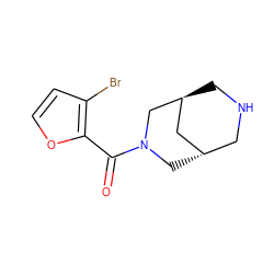 O=C(c1occc1Br)N1C[C@H]2CNC[C@@H](C2)C1 ZINC000101570718