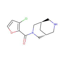 O=C(c1occc1Cl)N1C[C@H]2CNC[C@@H](C2)C1 ZINC000101570781