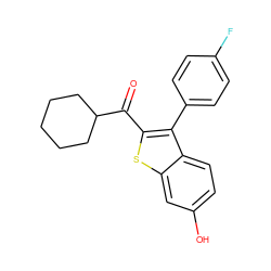 O=C(c1sc2cc(O)ccc2c1-c1ccc(F)cc1)C1CCCCC1 ZINC000653806068