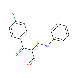 O=C/C(=N\Nc1ccccc1)C(=O)c1ccc(Cl)cc1 ZINC000015987529