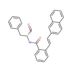 O=C[C@@H](Cc1ccccc1)NC(=O)c1ccccc1/C=C/c1ccc2ccccc2c1 ZINC000013441387