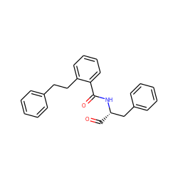 O=C[C@@H](Cc1ccccc1)NC(=O)c1ccccc1CCc1ccccc1 ZINC000013441354