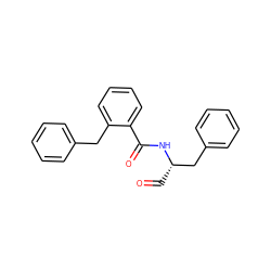 O=C[C@@H](Cc1ccccc1)NC(=O)c1ccccc1Cc1ccccc1 ZINC000013441350