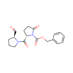 O=C[C@@H]1CCCN1C(=O)[C@@H]1CCC(=O)N1C(=O)OCc1ccccc1 ZINC000049783701