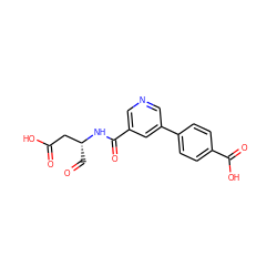 O=C[C@H](CC(=O)O)NC(=O)c1cncc(-c2ccc(C(=O)O)cc2)c1 ZINC000000026888