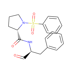 O=C[C@H](Cc1ccccc1)NC(=O)[C@@H]1CCCN1S(=O)(=O)c1ccccc1 ZINC000026577337