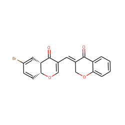 O=C1/C(=C/C2=CO[C@@H]3C=CC(Br)=C[C@@H]3C2=O)COc2ccccc21 ZINC001772590595