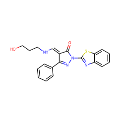 O=C1/C(=C/NCCCO)C(c2ccccc2)=NN1c1nc2ccccc2s1 ZINC000096501749