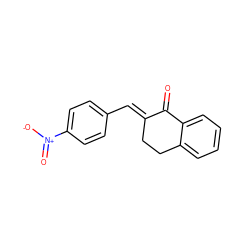 O=C1/C(=C/c2ccc([N+](=O)[O-])cc2)CCc2ccccc21 ZINC000004547321