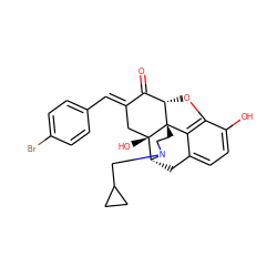 O=C1/C(=C/c2ccc(Br)cc2)C[C@@]2(O)[C@H]3Cc4ccc(O)c5c4[C@@]2(CCN3CC2CC2)[C@H]1O5 ZINC001772604445