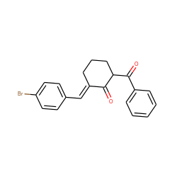 O=C1/C(=C/c2ccc(Br)cc2)CCCC1C(=O)c1ccccc1 ZINC000653865362