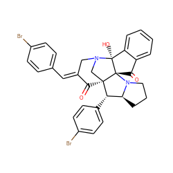 O=C1/C(=C/c2ccc(Br)cc2)CN2C[C@@]13[C@@H](c1ccc(Br)cc1)[C@@H]1CCCN1[C@]31C(=O)c3ccccc3[C@]21O ZINC000195164181