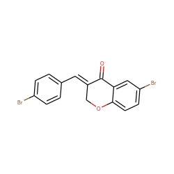 O=C1/C(=C/c2ccc(Br)cc2)COc2ccc(Br)cc21 ZINC000103242810