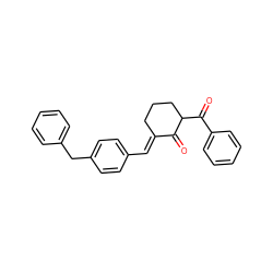 O=C1/C(=C/c2ccc(Cc3ccccc3)cc2)CCCC1C(=O)c1ccccc1 ZINC000653875542