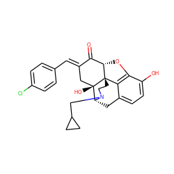 O=C1/C(=C/c2ccc(Cl)cc2)C[C@@]2(O)[C@H]3Cc4ccc(O)c5c4[C@@]2(CCN3CC2CC2)[C@H]1O5 ZINC000139830220