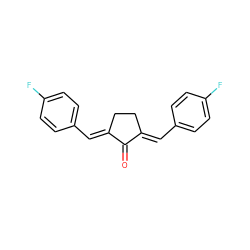 O=C1/C(=C/c2ccc(F)cc2)CC/C1=C\c1ccc(F)cc1 ZINC000004482199