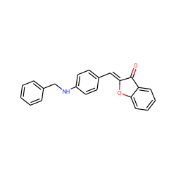 O=C1/C(=C/c2ccc(NCc3ccccc3)cc2)Oc2ccccc21 ZINC000169334619