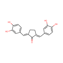 O=C1/C(=C/c2ccc(O)c(O)c2)CC/C1=C\c1ccc(O)c(O)c1 ZINC000005955759