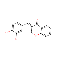 O=C1/C(=C/c2ccc(O)c(O)c2)COc2ccccc21 ZINC000013135445